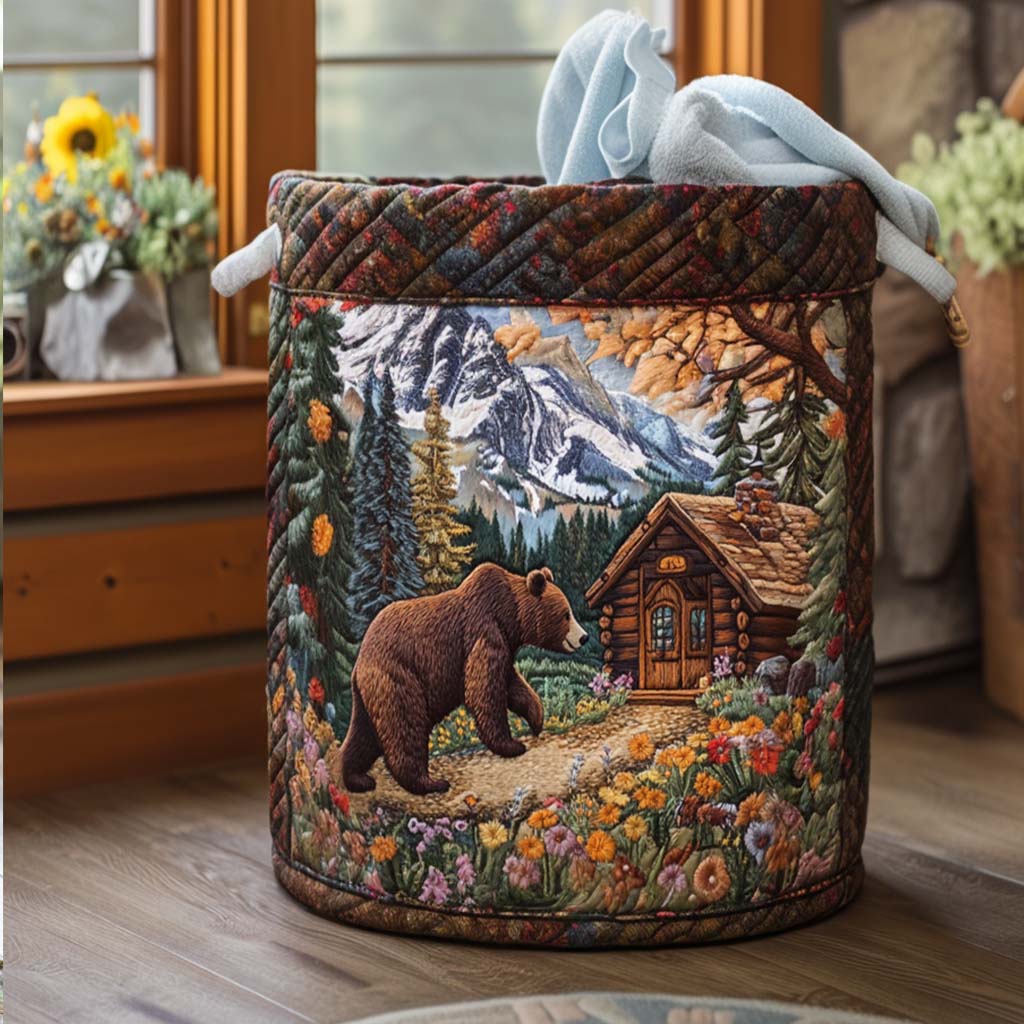 クマの山小屋の暮らし ランドリーバスケット