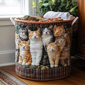心地よい・ひげ猫 ランドリーバスケット