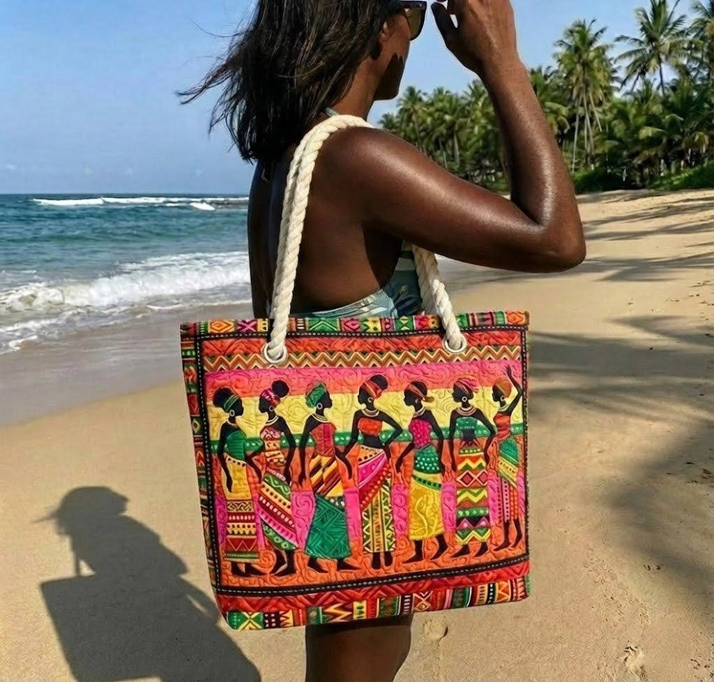 Handgjord Strandväska – Melanina Queen