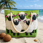 Handgjord Strandväska – Sheep Sky
