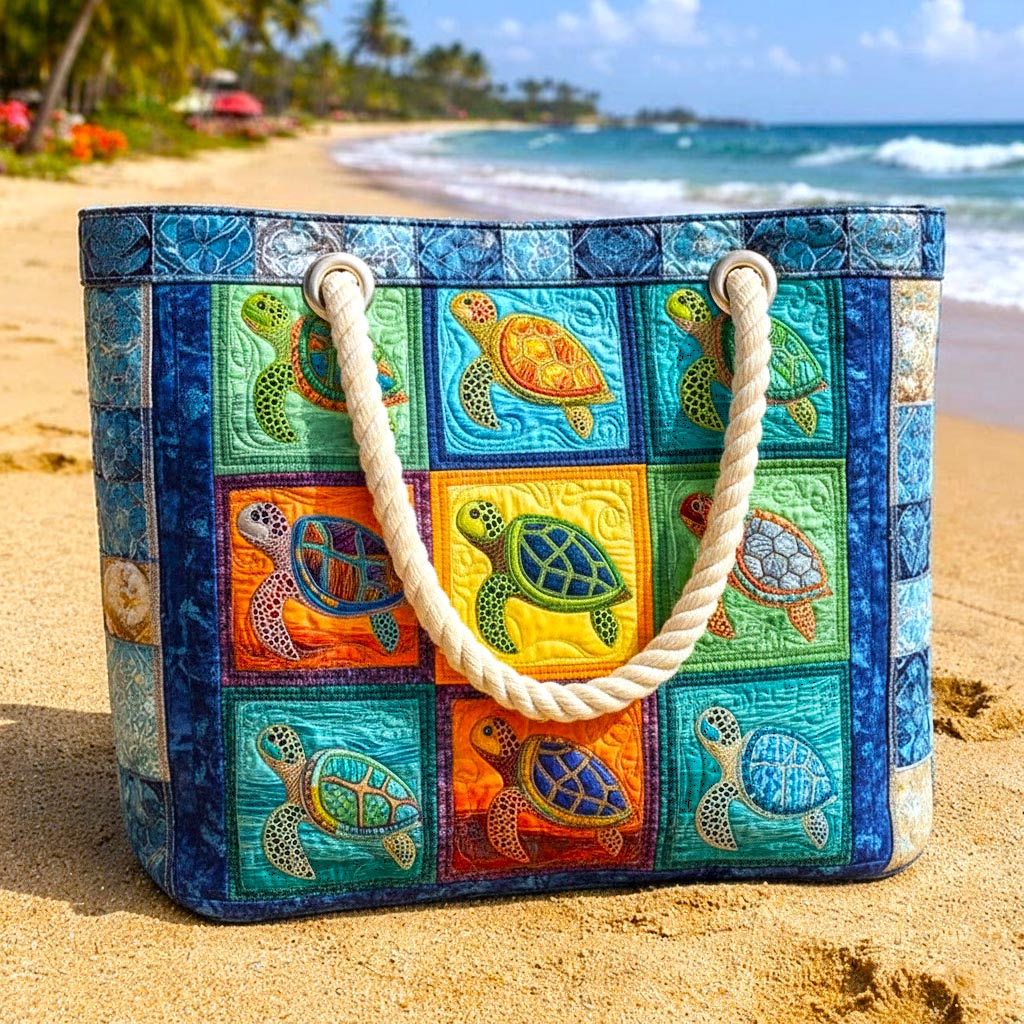 Handgjord Strandväska – Tortuga Run Sparkle