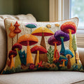 Kviltat Kuddfodral – Mushroom Garden