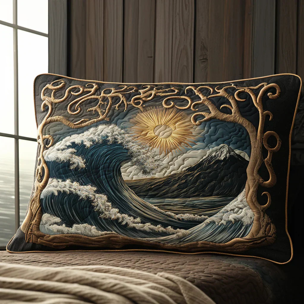 Kviltat Kuddfodral – Ocean Waves