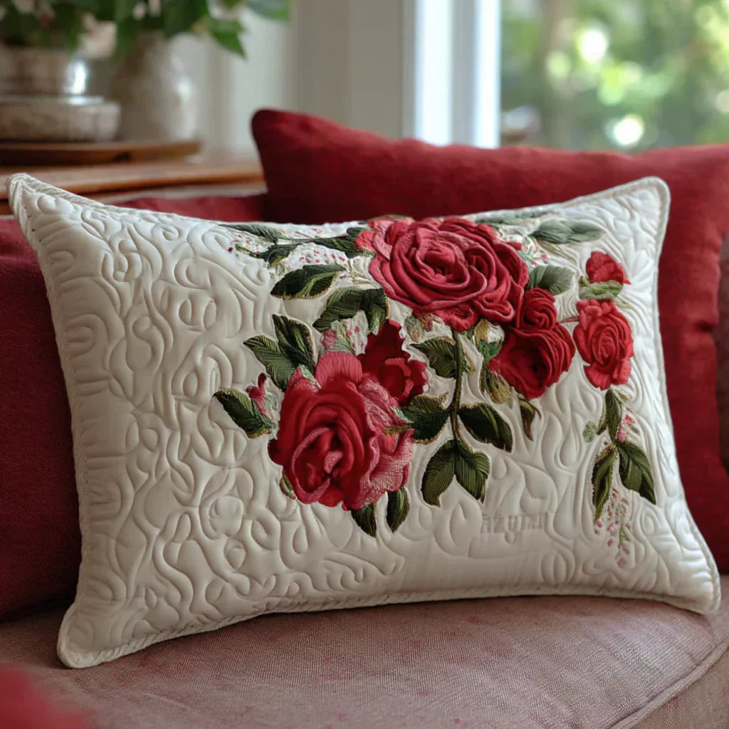 Kviltat Kuddfodral – Rose Garden