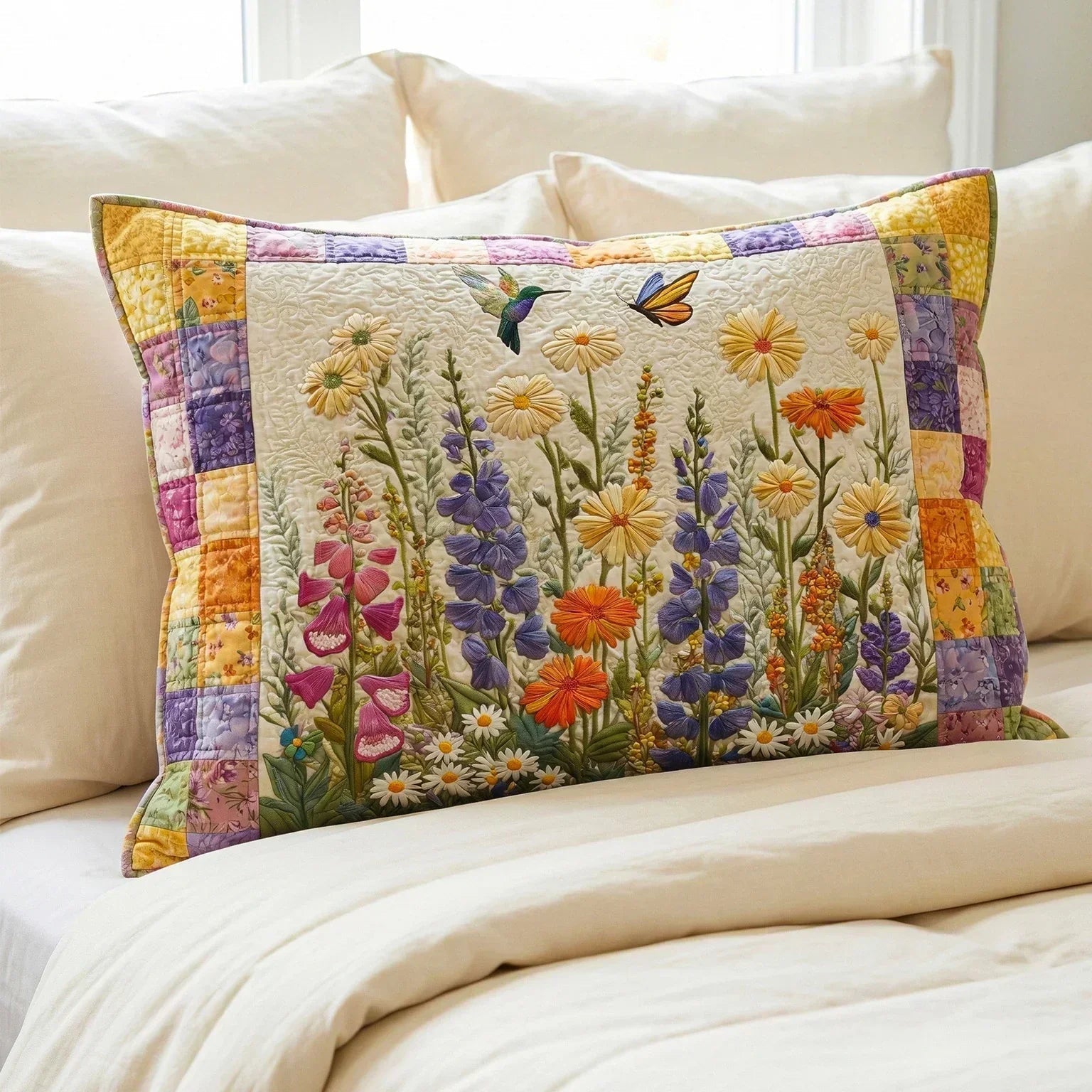 Kviltat Kuddfodral – Timeless Floral