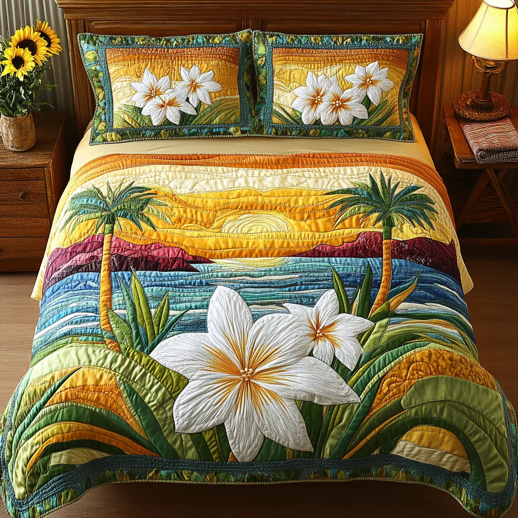 Kviltat Sängset 3 Delar – Aloha Style