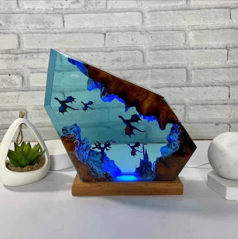 Resinlampa — Elddrake