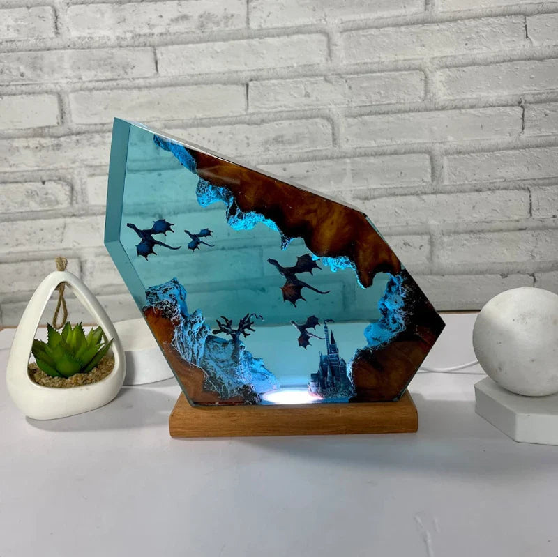 Resinlampa — Elddrake