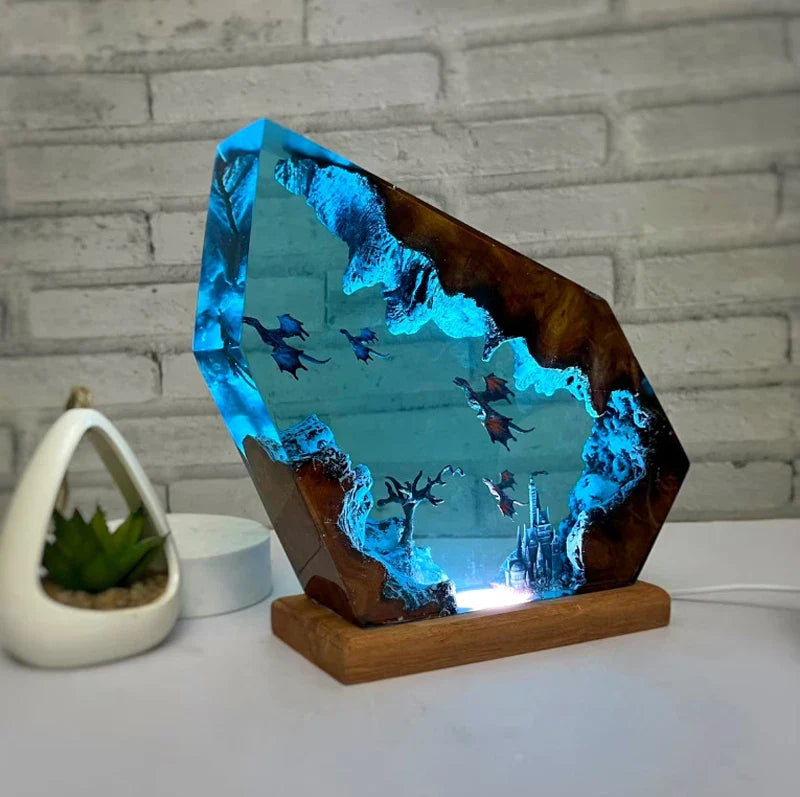 Resinlampa — Elddrake
