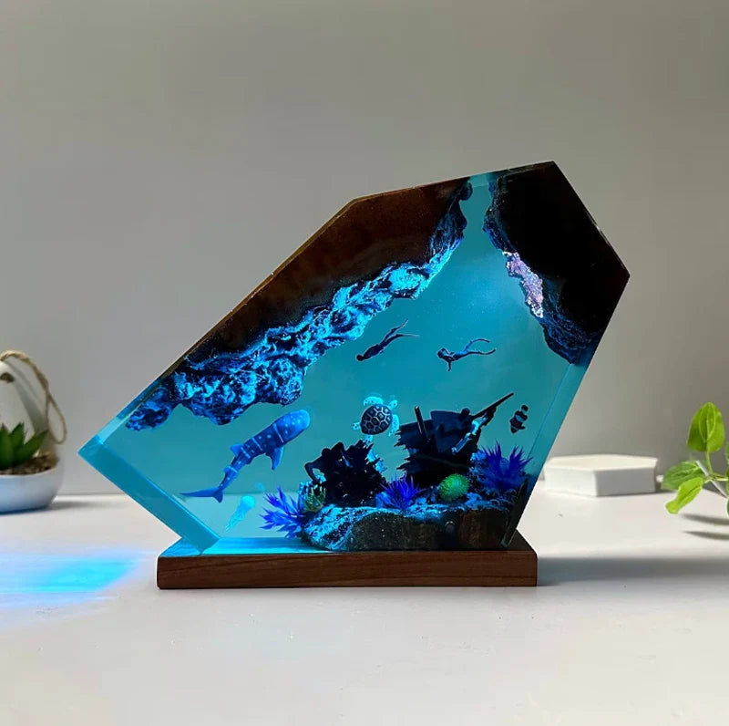 Resinlampa — Ljusring över Havsbotten