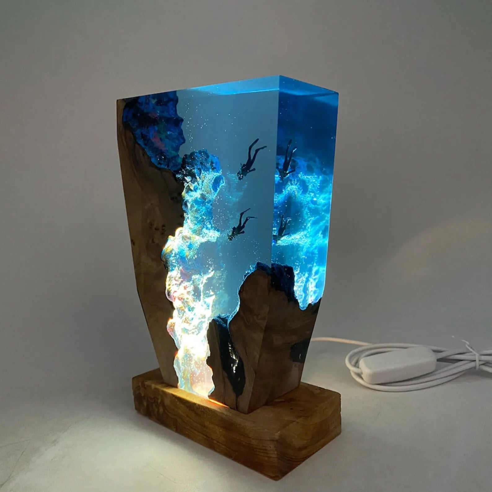 Resinlampa — Dyka i Havet