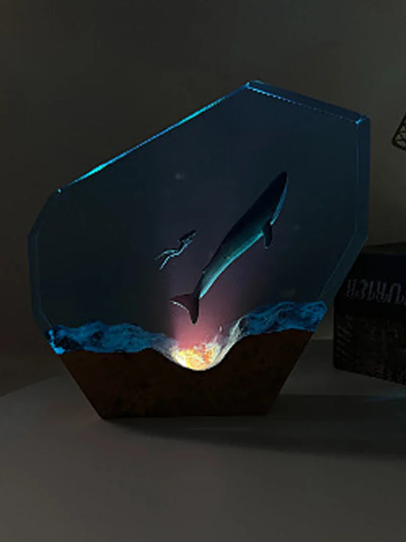 Resinlampa — Simma med Valen