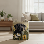 Tvättkorg – Black Lab Blooms