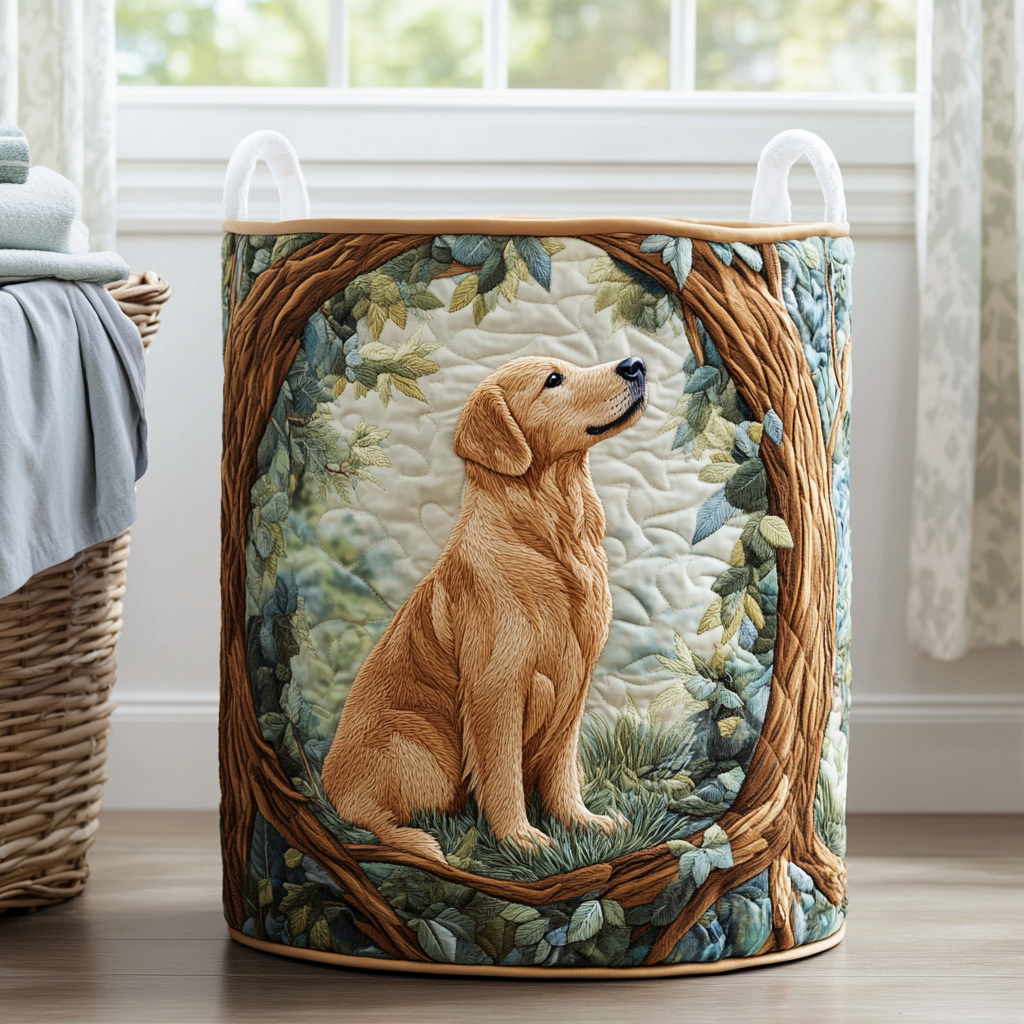 Tvättkorg – Golden Retriever Field