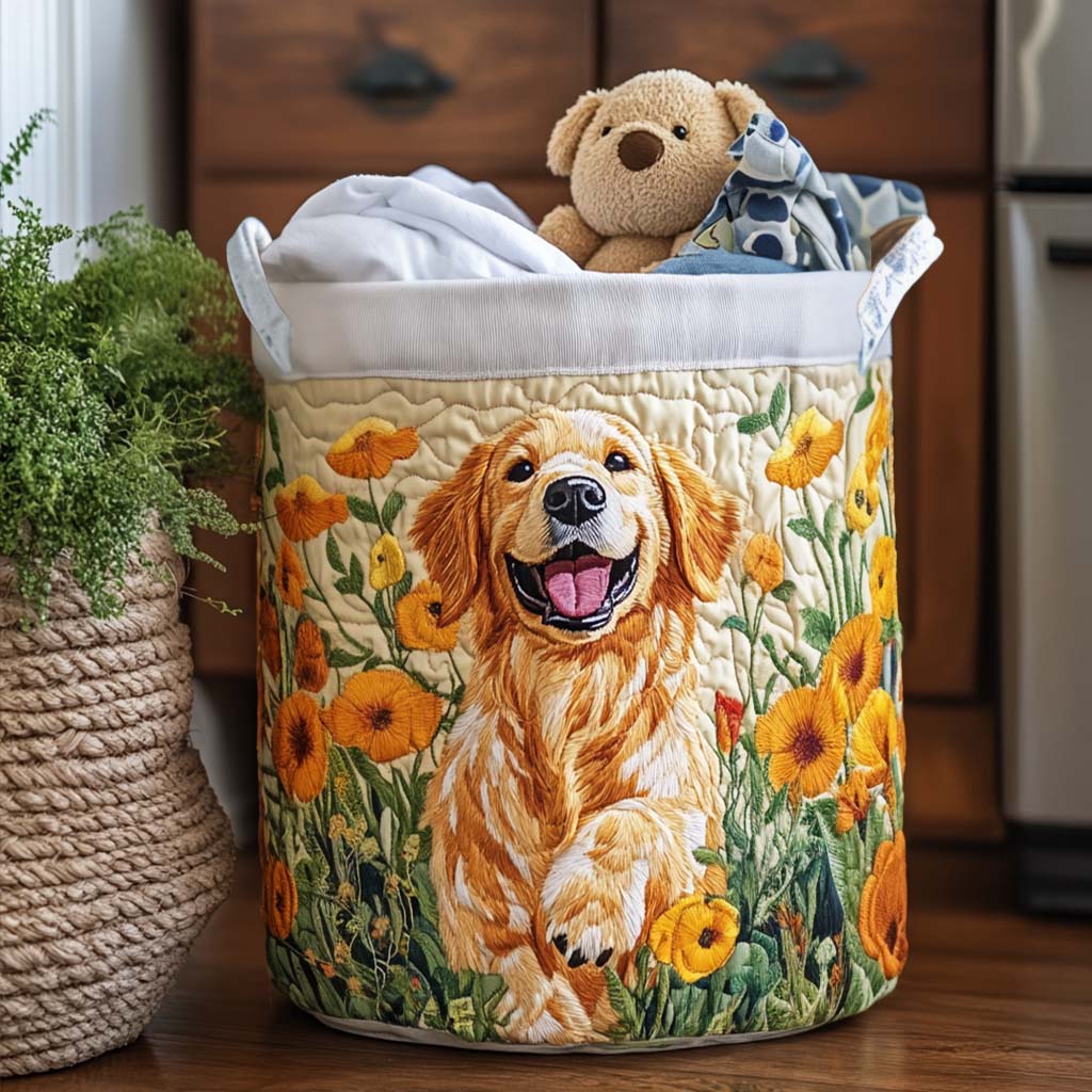 Tvättkorg – Happy Golden Pup