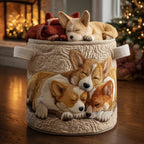 Tvättkorg – Holiday Corgi Dreams