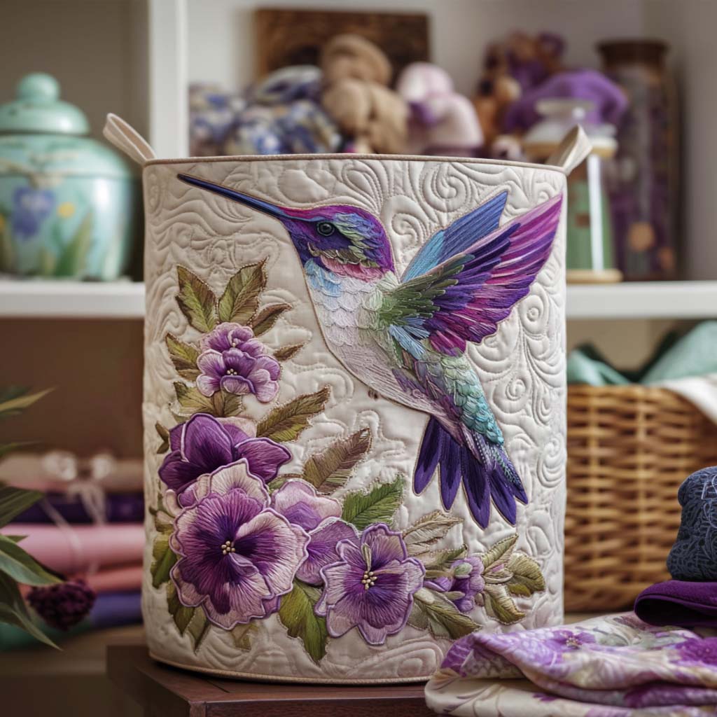 Tvättkorg – Hummingbird Blossoming
