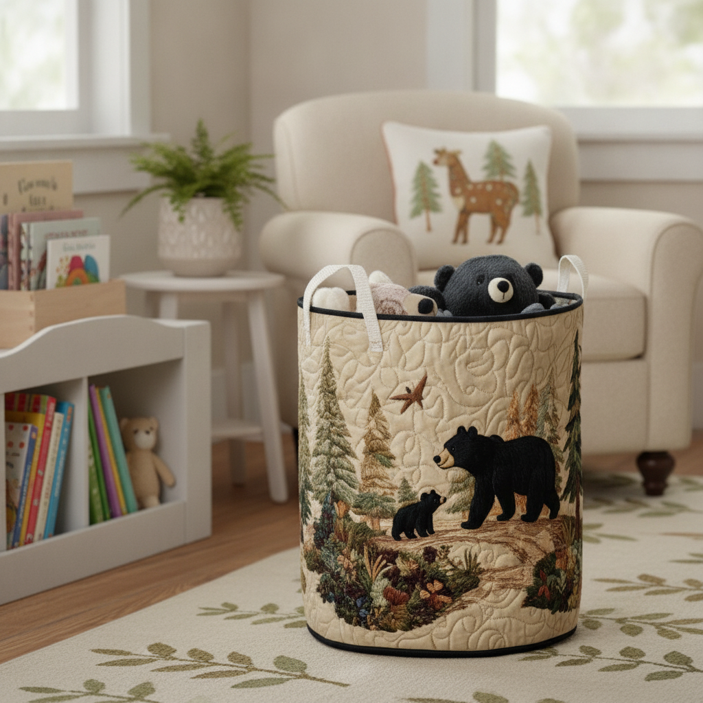 Tvättkorg – Rustic Bear Vibe