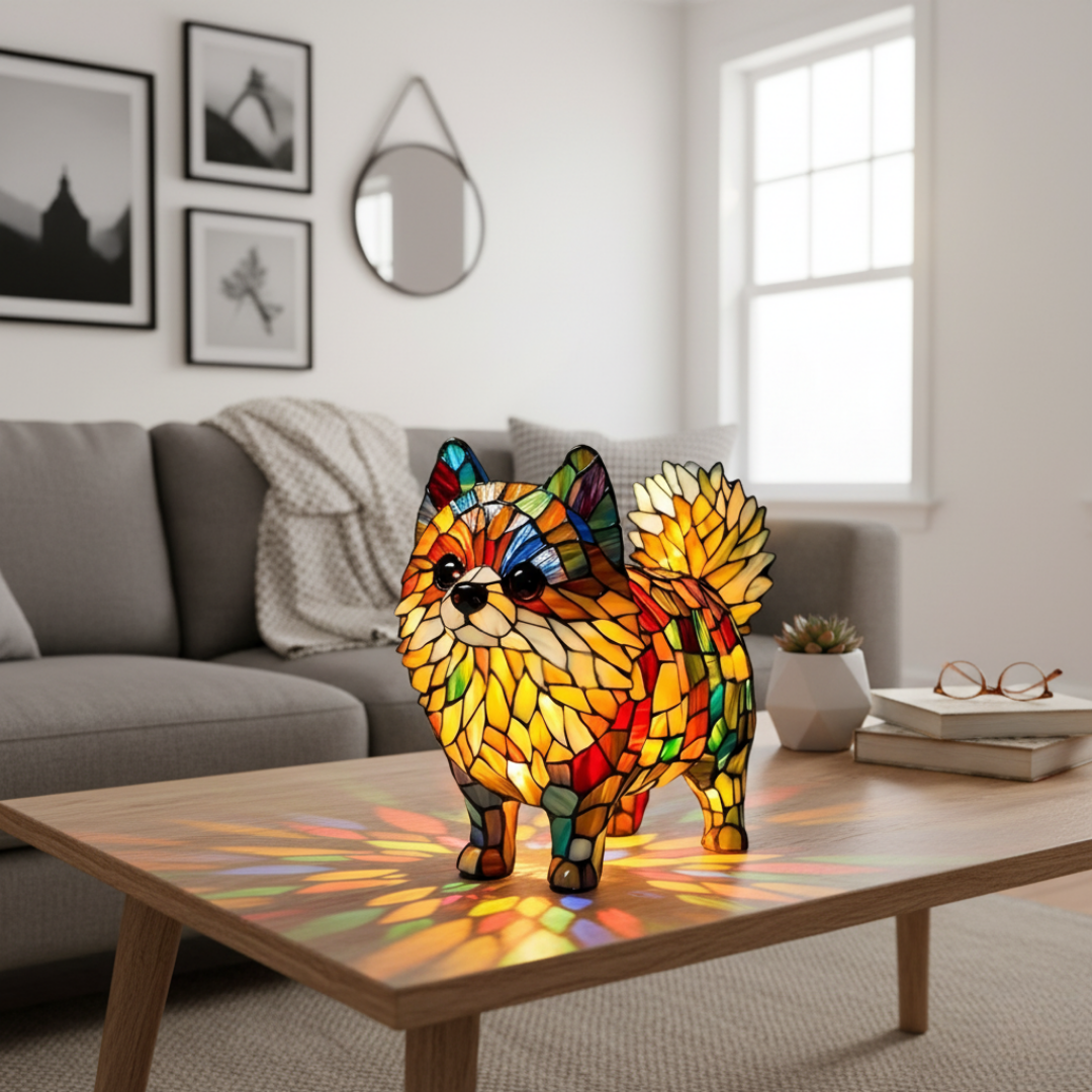 Livlig Pomeranian – Konstnärlig Figur