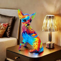 Färgglad Chihuahua Bordslampa